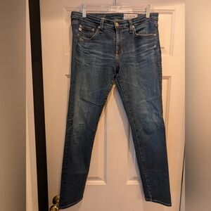 Adriano Goldschmied AG Super Skinny Ankle Jeans Dark Wash Size 29R GUC